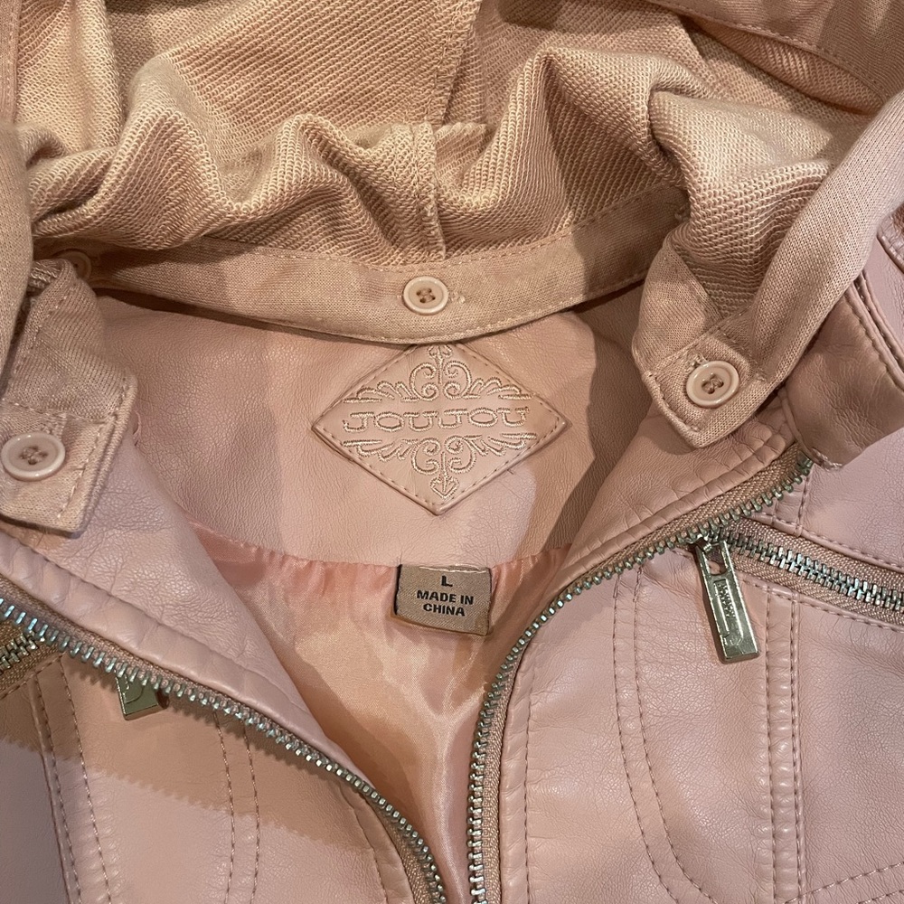 JOU JOU Girls Leather Jacket - Picture 2 of 3